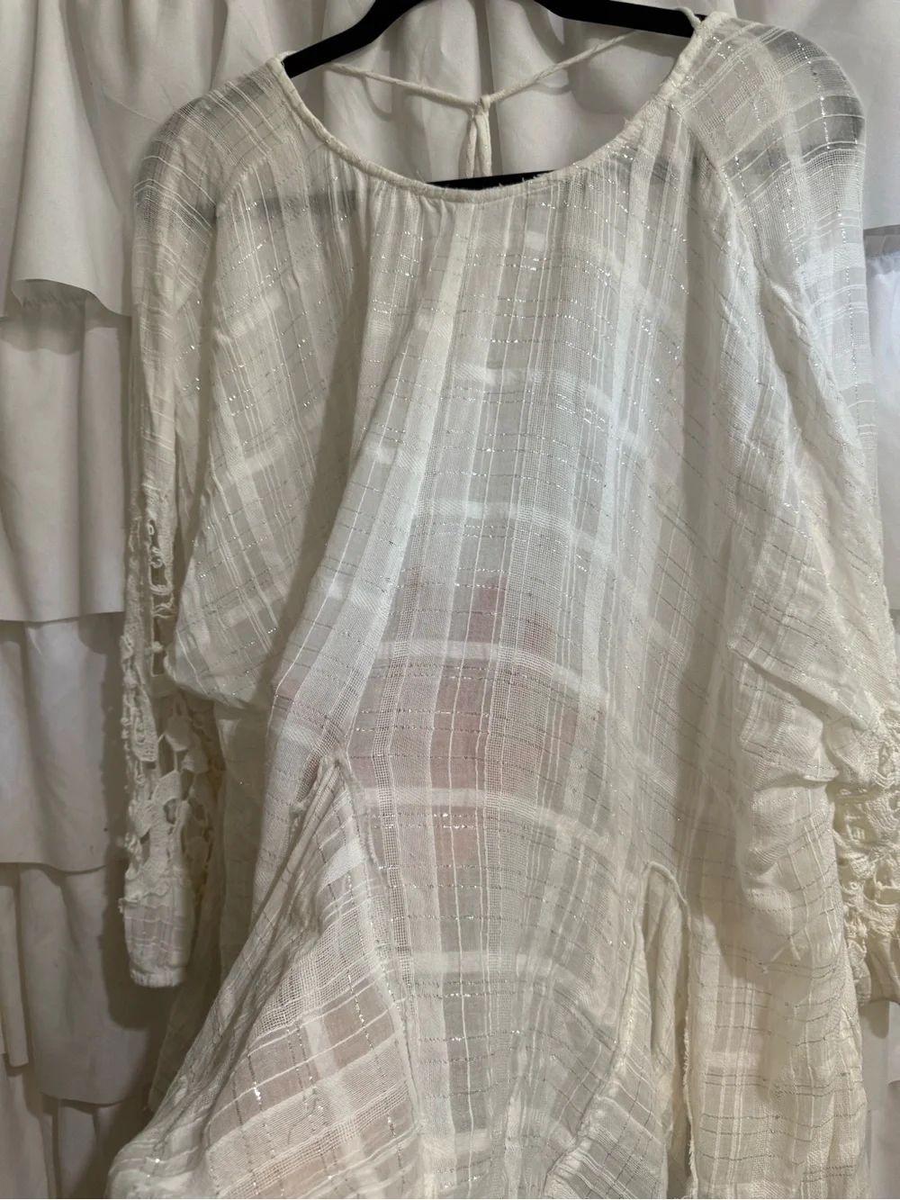 Free People white shores tunic- Boho Tunic